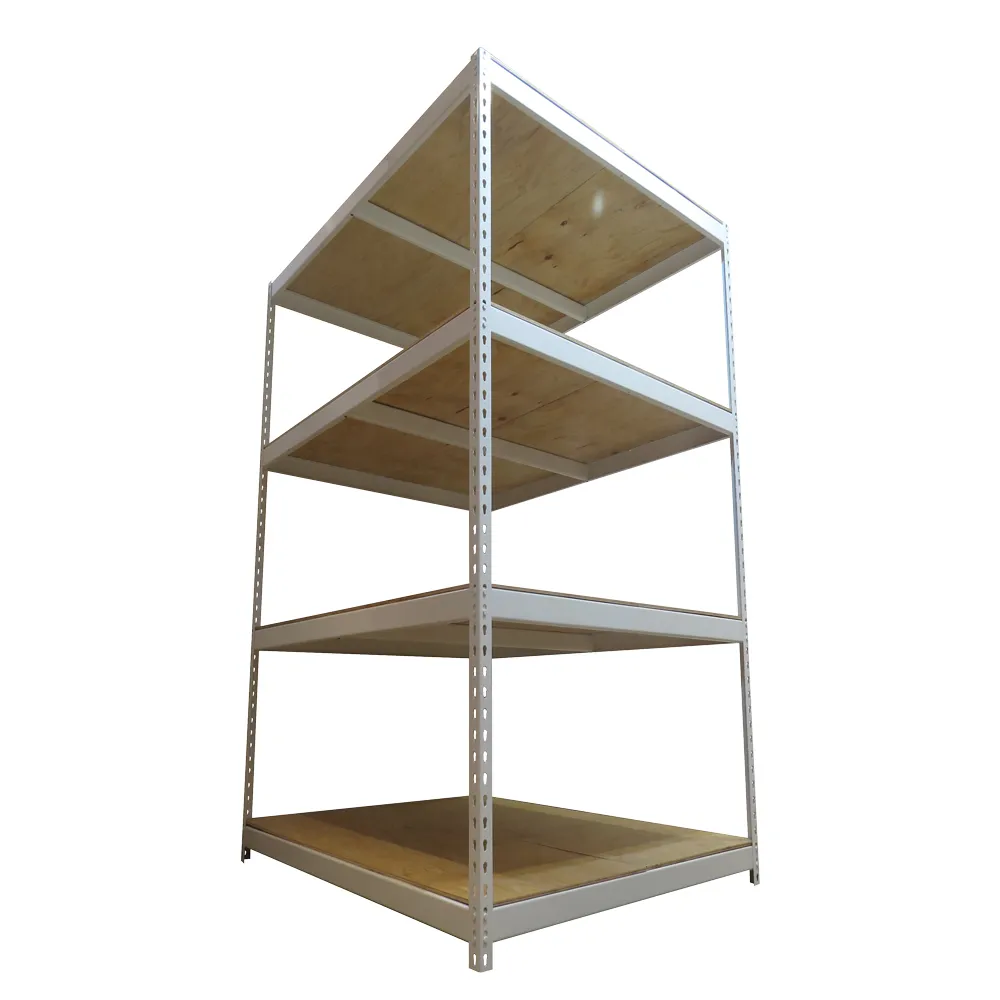 【空間特工】工業風白色免螺絲角鋼四層架120x150x150(置物架/電器櫃/倉儲架/鐵架/耐重層架/展示架/鐵架)