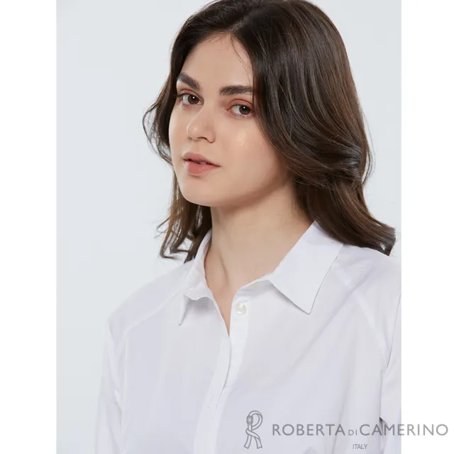 【ROBERTA 諾貝達】簡約高腰抓摺短版白襯衫 DFK01-91