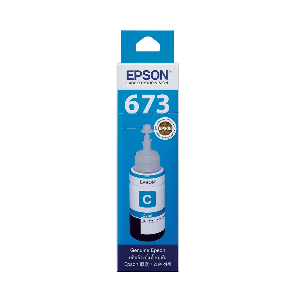 【EPSON】官方直營 673 原廠藍色墨水罐/墨水瓶 70ml(T673200)(L800/L1800/L805)
