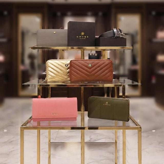 【CROSS】多品牌 限量1折 頂級小牛皮皮夾長夾皮帶 全新專櫃展示品 (買一送一好禮 送禮盒提袋)