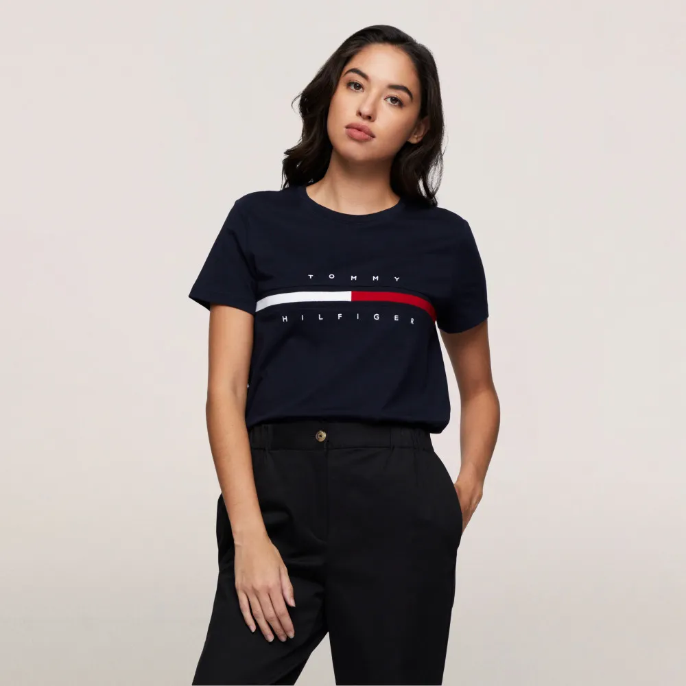 【TOMMY HILFIGER】官方旗艦館 旗幟標誌圖案 T恤_藍色