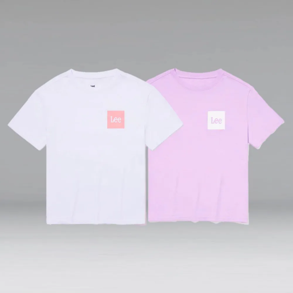 【Lee】出清品-女裝 短袖T恤 / 胸前方框 小LOGO 共2色 Boyfriend版型(LL220236427 / LL220236K14)