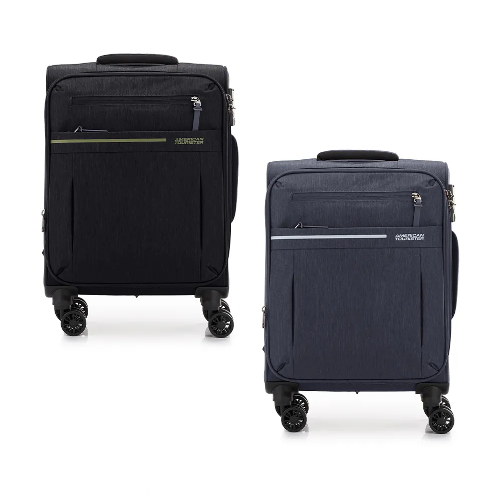 【AMERICAN TOURISTER 美國旅行者】24吋 SKY BLAZE 前開式/上掀式可擴充輕量布面軟殼行李箱/布箱(多色可選)