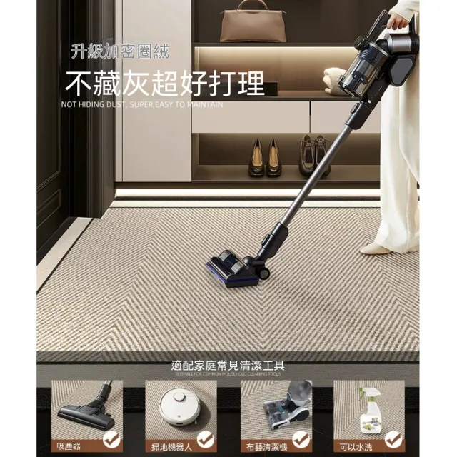 【窩居】100x100cm玄關入戶門地墊 進門腳踏墊 家用客廳地毯 自由裁剪 耐髒地墊