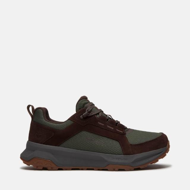 【Timberland】男款深綠色Motion Ledge防水健行鞋(A6F2E01S)