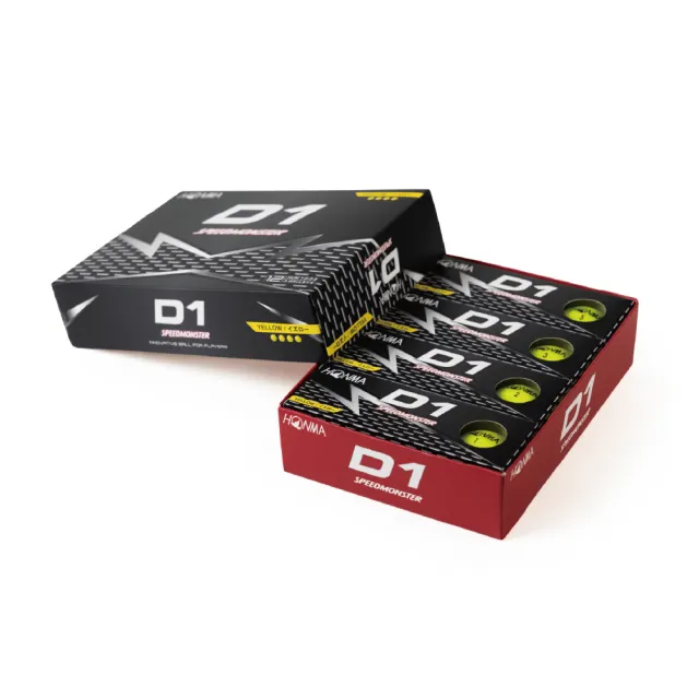 【HONMA 本間高爾夫】三層球 高爾夫球GOLF BALL D1 SPEEDMONSTER 2023 BT2302/新款BT2504(3盒組)