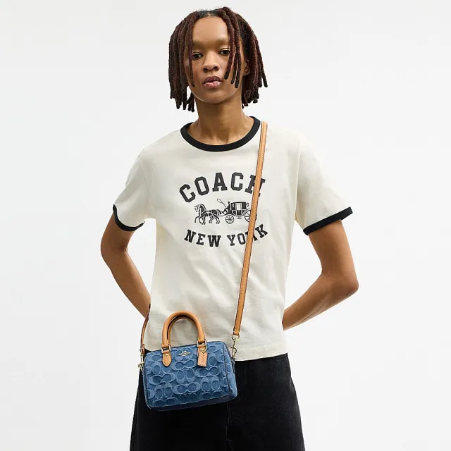 【COACH】蔻馳官方直營 ROWAN 經典Logo迷你斜背手袋  斜背包 側背包 斜挎包 手提包-多色任選(CW330/CDQ37)