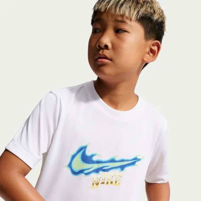 【NIKE 耐吉】短袖上衣 童裝 大童 男女童 速乾 K NK DF LGD TEE BASKTBALL 白 IW1206-100