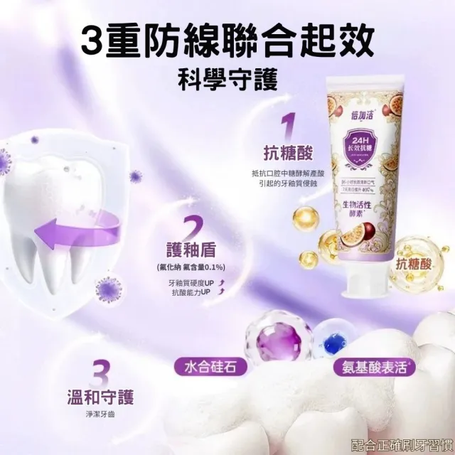 【iBloom】倍加潔長效抗糖酵素牙膏120g 6入組 (抗醣 溫和清潔 持久留香)