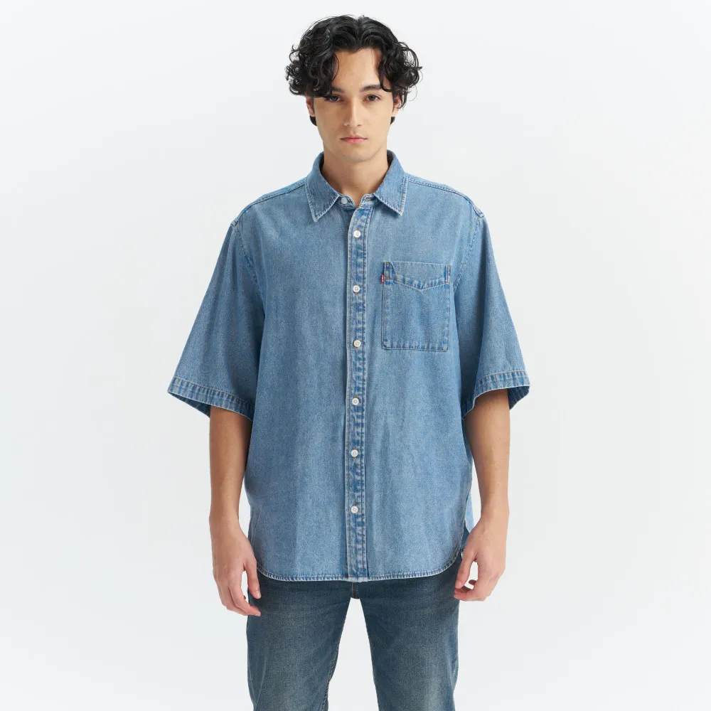【LEVIS】男款 襯衫 短袖襯衫 牛仔襯衫 牛津襯衫 上衣 熱賣單品 002WR-0001