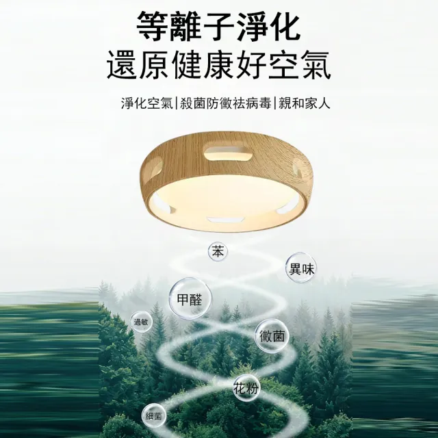 MIDUO覓朵 全光譜靜音風扇燈 空氣淨化款(吊扇燈 無極調光 led 110v 臥室書房用)