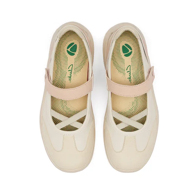 【Clarks】女鞋 輕鬆走 Tri Ease Jen真皮魔鬼氈瑪莉珍 休閒鞋 (粉色)(CLF87346C)