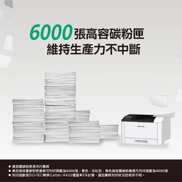 【FUJIFILM 富士軟片】官網登錄價★搭1黑高容量碳粉★ApeosPrint C325dw 彩色雷射雙面無線S-LED印表機