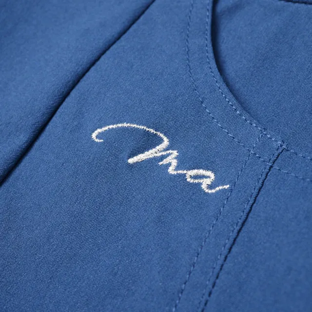 【MYVEGA 麥雪爾】MA同色單釦後鬆緊logo刺繡五分褲-共五色(涼感褲/短褲)