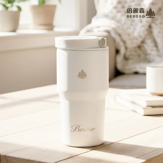 【Beroso 倍麗森】304不鏽鋼內陶瓷保溫手提胖胖杯820ml(雙層真空/保溫杯/郊遊/森活杯PLUS/雙十/周年慶)
