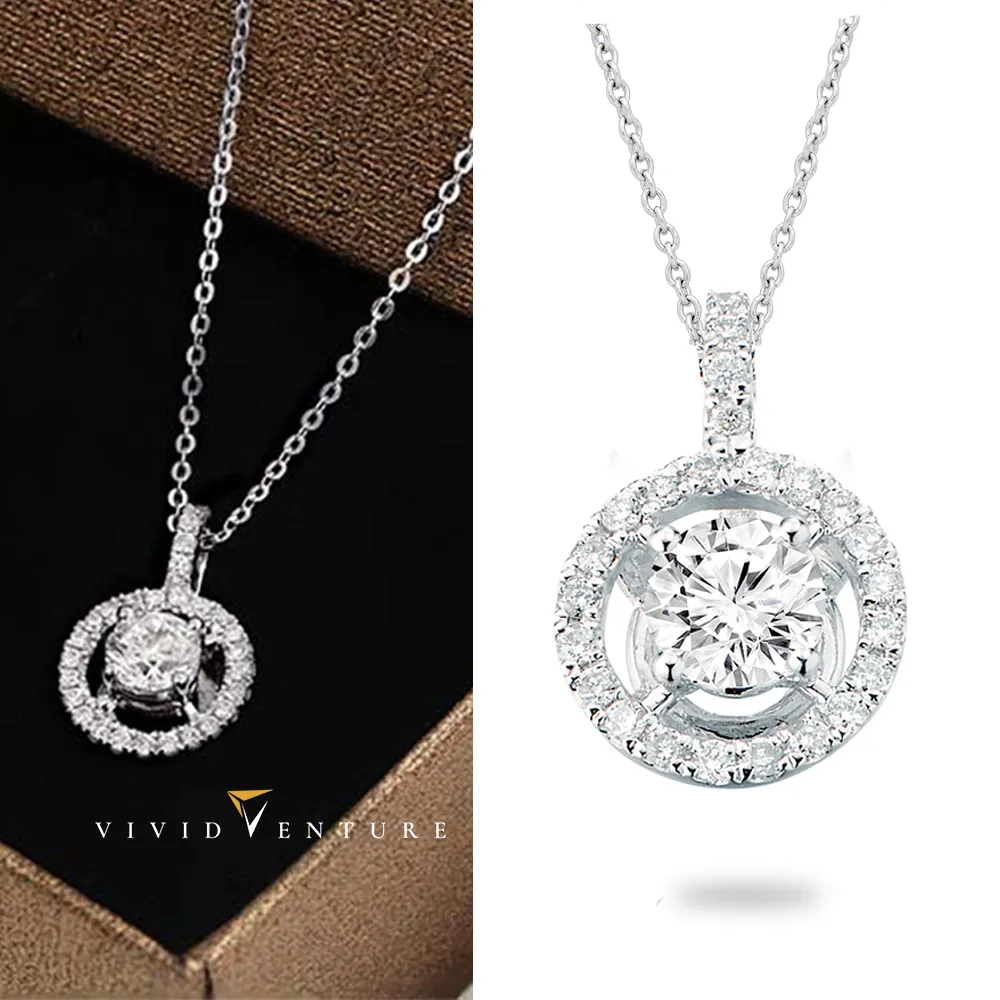 【Vividventure 亞帝芬奇】鉑金 GIA 50分 DSI2 3VG 八心八箭 無螢光 天然鑽石 真鑽 項鍊 晨曦