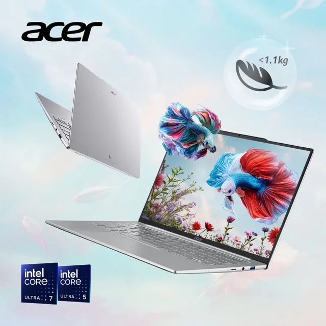 【Acer 宏碁】14吋CU5 極致輕薄3K OLED AI筆電-銀(Swift Air/SFA14-71M-52EM/Ultra 5-125H/32G/512G/W11)