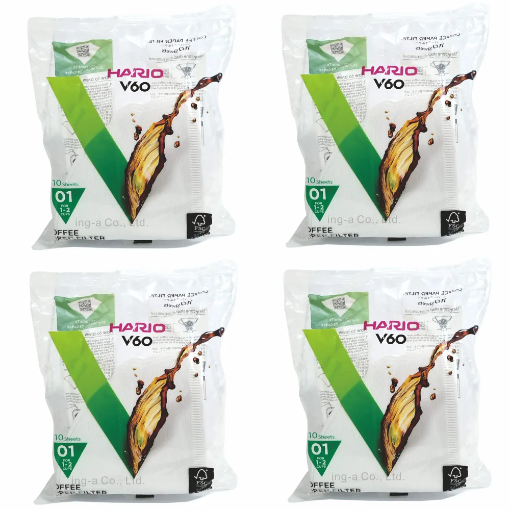 【HARIO】V60 1-2人份白色濾紙 110張*4包(VCF-01-110W*4)