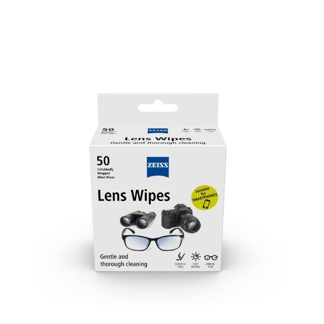 【ZEISS 蔡司】光學拭鏡紙50入(適用眼鏡、3C螢幕、鏡頭)
