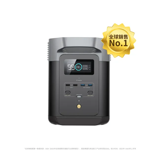 【ECOFLOW】DELTA 2 1800W戶外儲電設備 (儲能電源 防颱必備 停電神器)