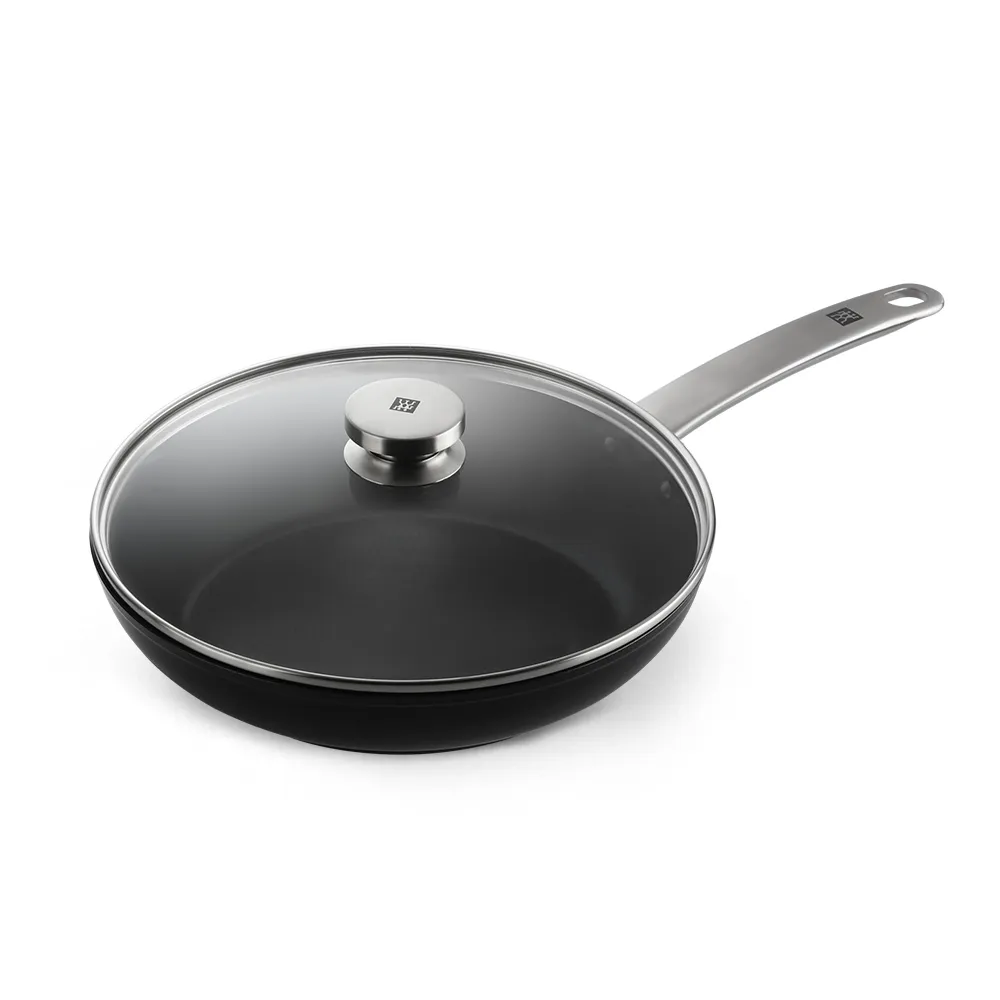 【ZWILLING 德國雙人】Enjoy不沾鍋深煎炒鍋平底鍋28cm附玻璃蓋(德國雙人牌集團官方直營)