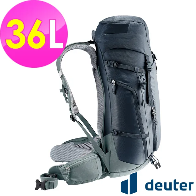 【deuter】TRAIL PRO輕量拔熱透氣背包36L(3441324黑/戶外休閒/健行包/登山包)