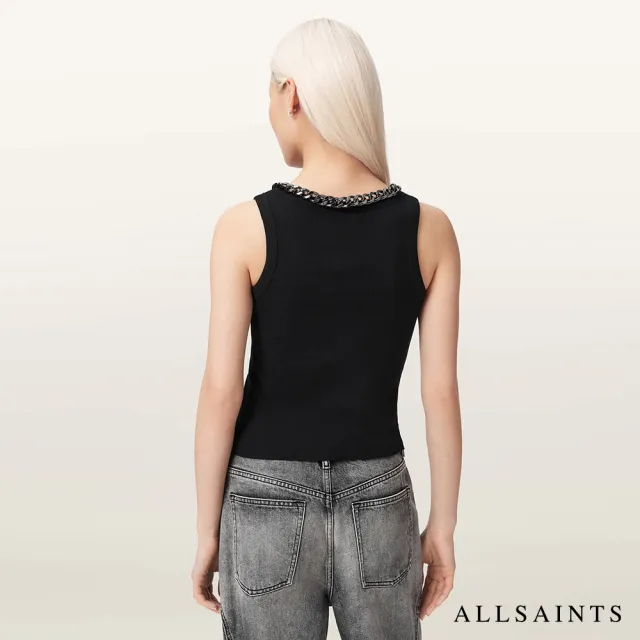 【ALLSAINTS】LUCY 無袖背心-黑 W103JE(貼身版型)