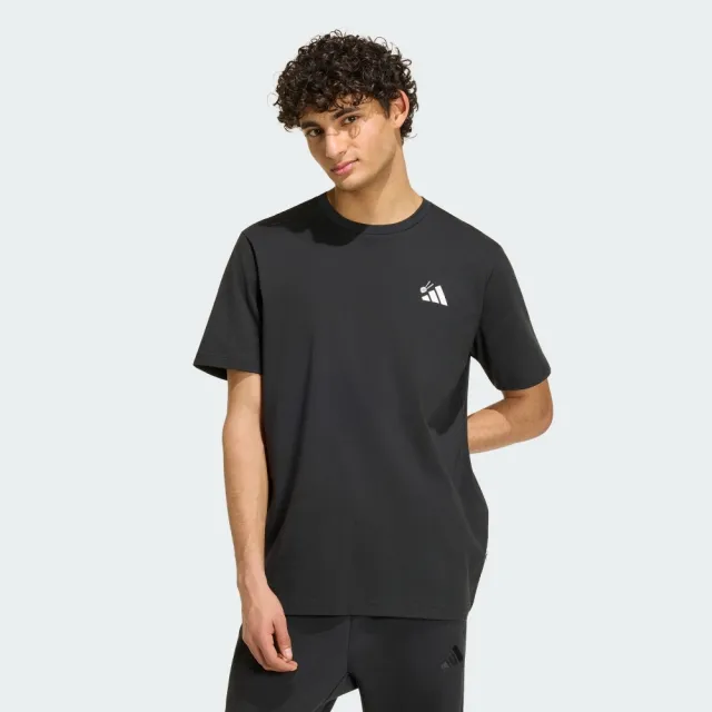 【adidas 愛迪達】短袖上衣 男 亞規 M SUSHI T 黑 KS5078