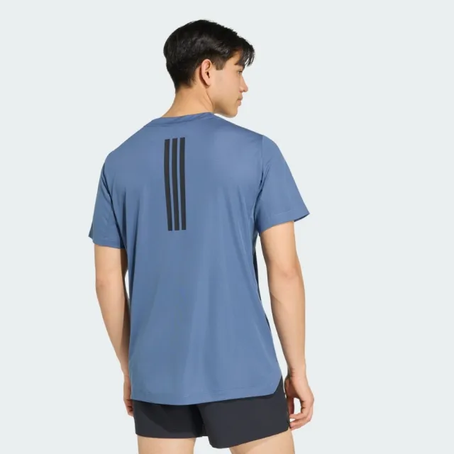 【adidas 愛迪達】短袖上衣 男 訓練 慢跑 亞規 D4T PrimeLift T 藍 KV6621