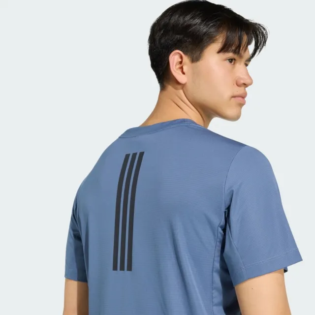 【adidas 愛迪達】短袖上衣 男 訓練 慢跑 亞規 D4T PrimeLift T 藍 KV6621