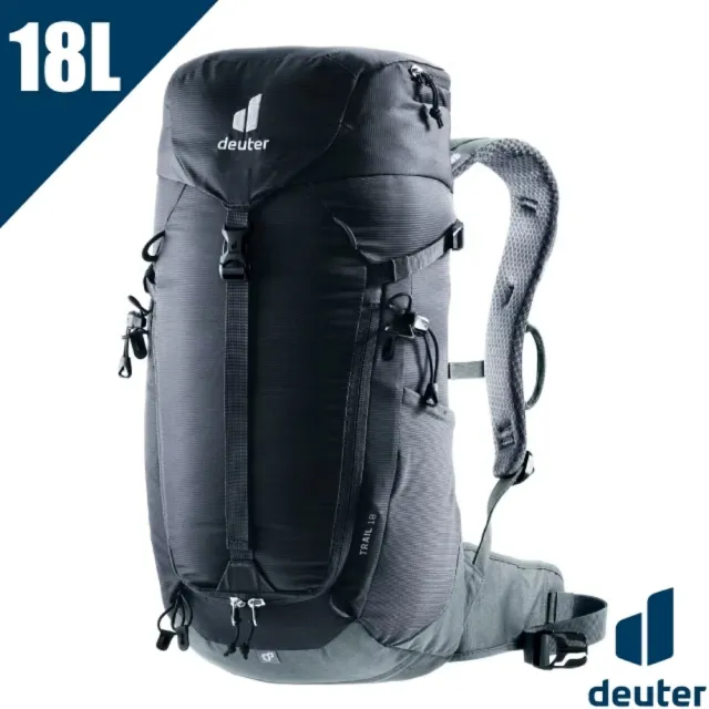 【deuter】TRAIL 18L 輕量拔熱透氣登山背包/3440123 黑