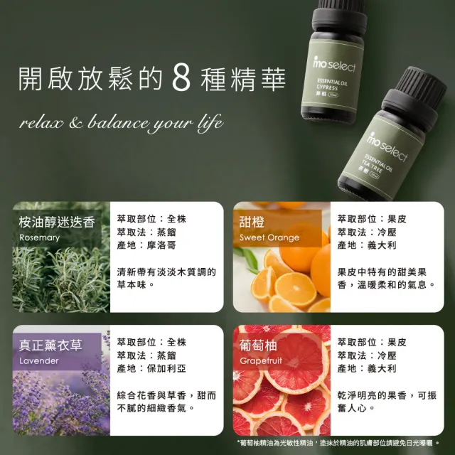 【mo select】100%植物精油果香/草本/花木調10ml(mo選/多款任選/精油/香氛精油/水氧機精油)