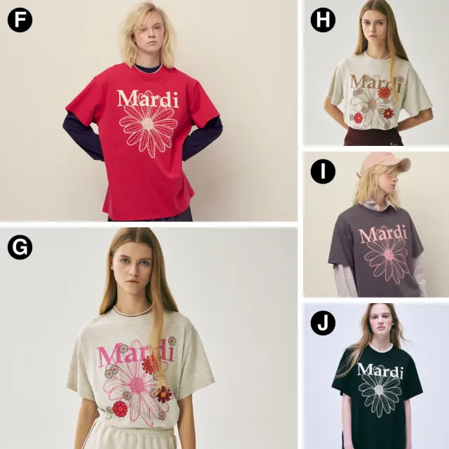 【MARDI MERCREDI】印花短TEE 多色 寬鬆 經典小雛菊 繪畫臘腸狗 UNISEX / TSHIRT DDANJI