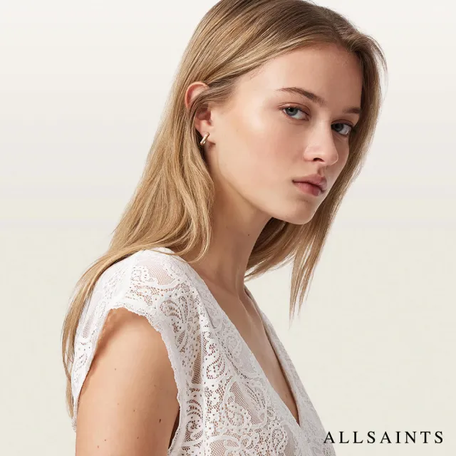 【ALLSAINTS】VERA 蕾絲拼接無袖上衣-白 W148PE (合身版型)
