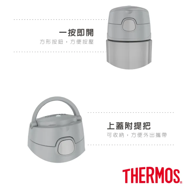 【THERMOS 膳魔師】買1送1_彈蓋直飲輕水瓶兒童水壺470ml(GP4040)