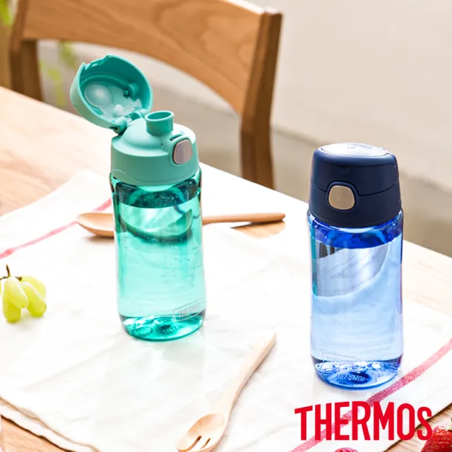 【THERMOS 膳魔師】買1送1_彈蓋直飲輕水瓶兒童水壺470ml(GP4040)