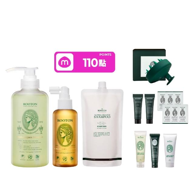 【ROOTON】官方直營 甦活植萃養髮組-洗髮精500ml+洗髮精補充包500ml+養髮液髮根噴霧150ml