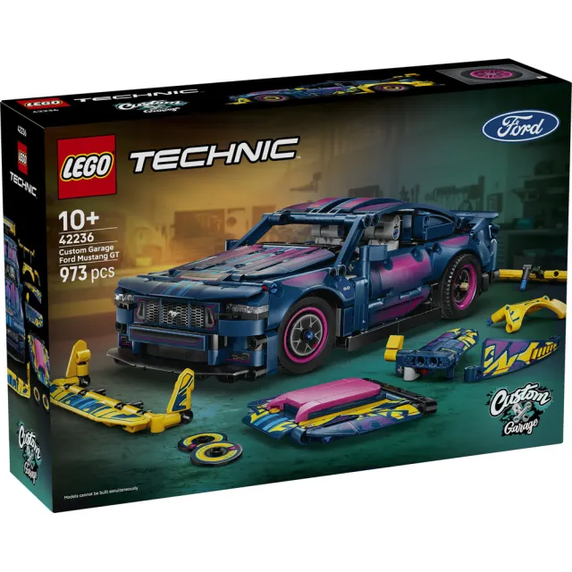 【LEGO 樂高】科技系列 42236 客製化改裝廠 Ford Mustang GT 汽車(福特汽車 汽車模型 禮物 玩具)
