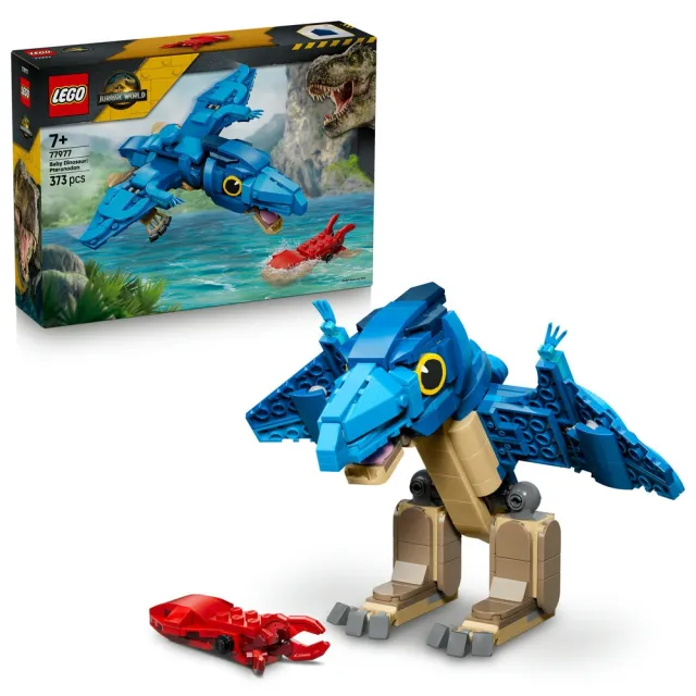 【LEGO 樂高】侏羅紀世界系列 77977 恐龍寶寶：無齒翼龍(恐龍 創意遊戲 禮物 兒童玩具)