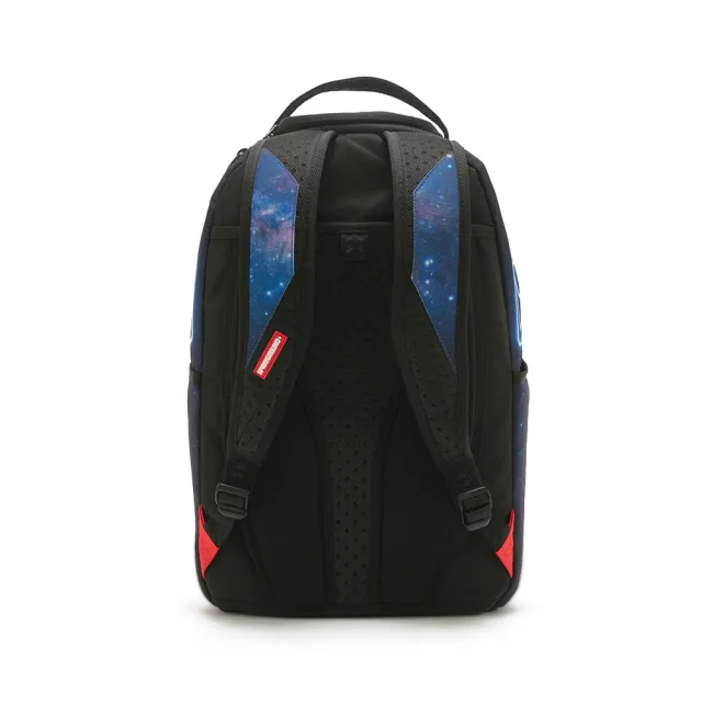 【SPRAYGROUND】潮流螢光線條鋸齒鯊大容量後背包(藍色)