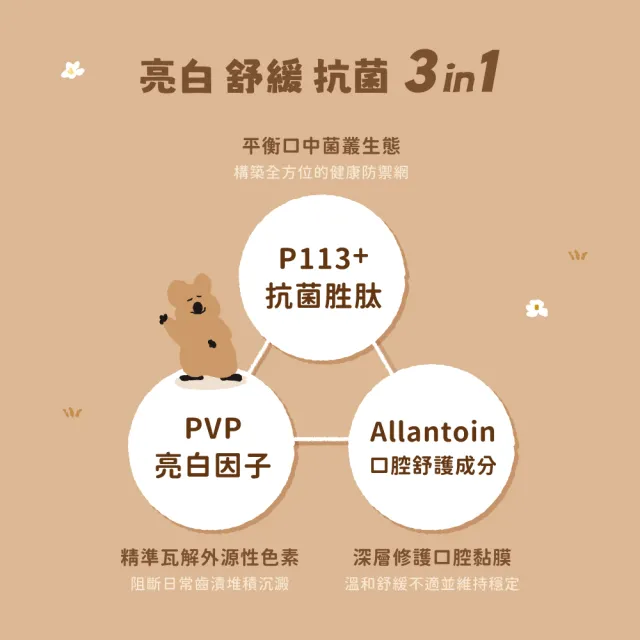 【oh care 歐克威爾】DINOTAENG 呆萌町聯名款 清新煥白漱口水 350ml  (獨家專利P113成分/葡萄柚綠茶風味)
