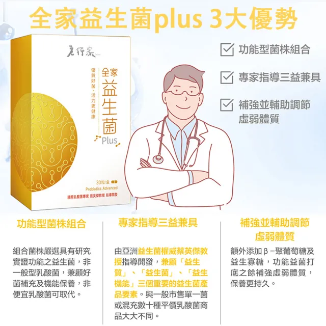 【老行家】全家益生菌(30粒/盒)(全素/調整體質)