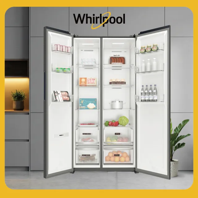 【Whirlpool 惠而浦】家電快配610L一級能效變頻對開冰箱(WF2X610NBTW)