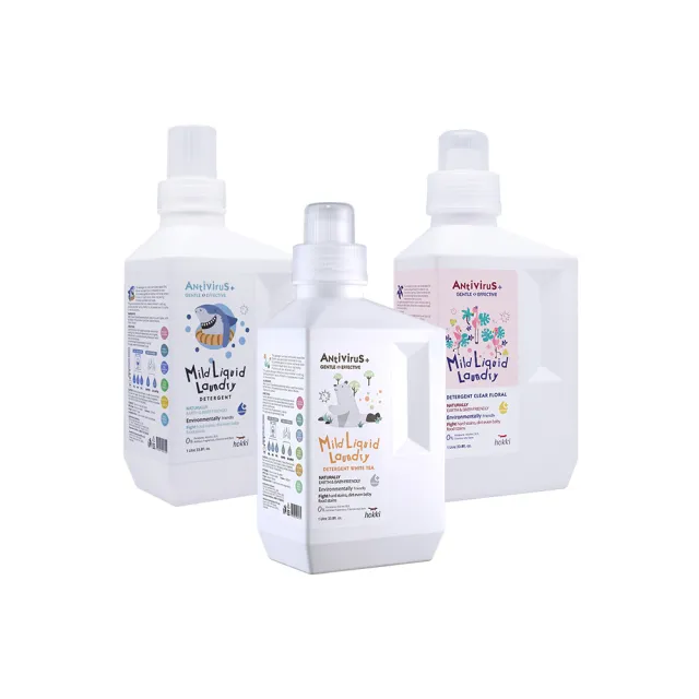 【Hallmark】Hokki腸病毒/新冠病毒洗衣精1000ml 三入組(柔敏配方 無添加 抗菌專利)