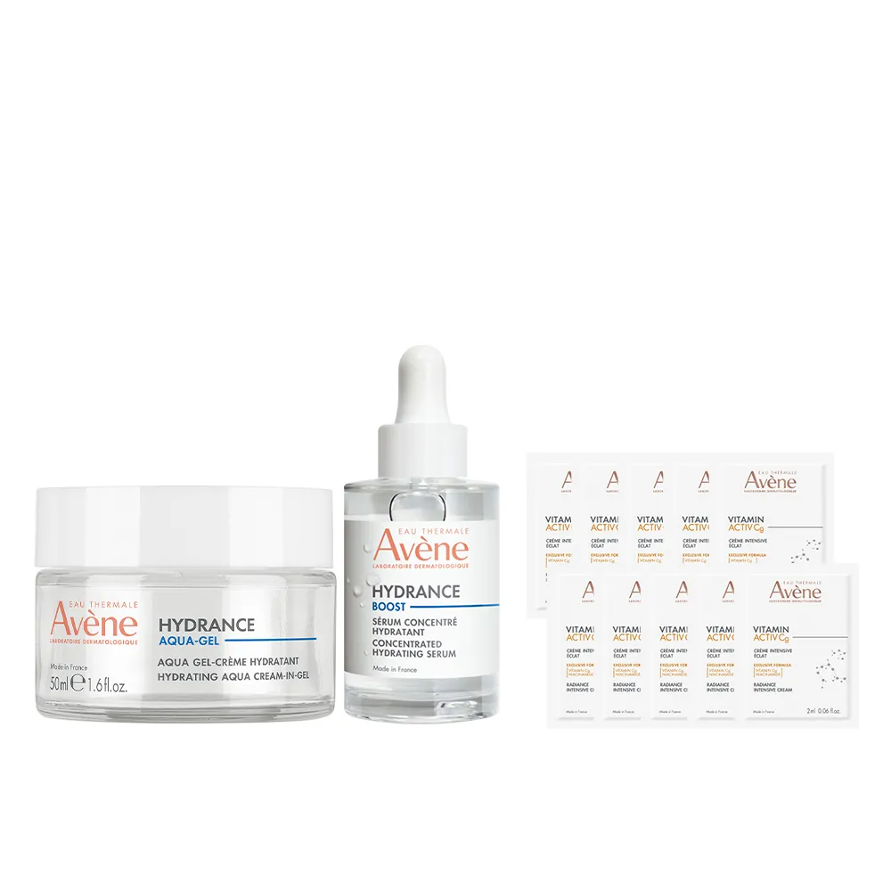 【Avene 雅漾】官方直營 全天保濕雙星組(水光霜+瞬透精萃)
