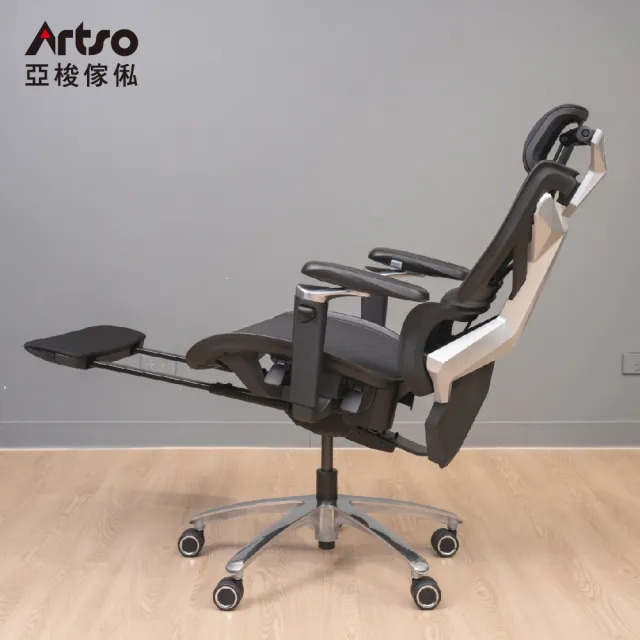【Artso 亞梭】Drift-V 動態支撐電競工學椅-黑曜銀(自行組裝/電腦椅/人體工學椅/辦公椅/椅子)