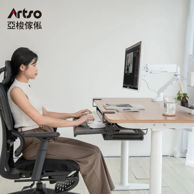 【Artso 亞梭】UD 電動升降桌_120公分 贈層架(電動桌/辦公桌/書桌/坐站兩用桌)