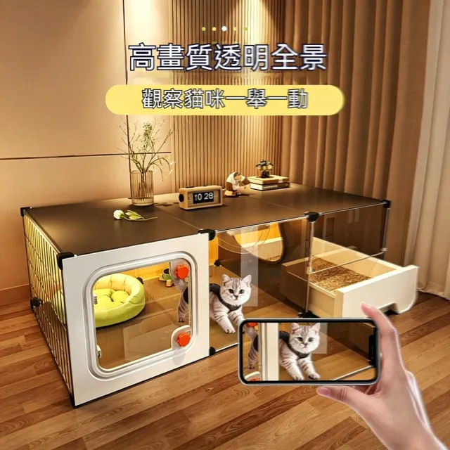 歐林居家Orin 貓別墅 71*36*106 帶貓砂盆 2列3層1排（貓籠 全景貓屋 貓窩 貓房子 貓櫃）