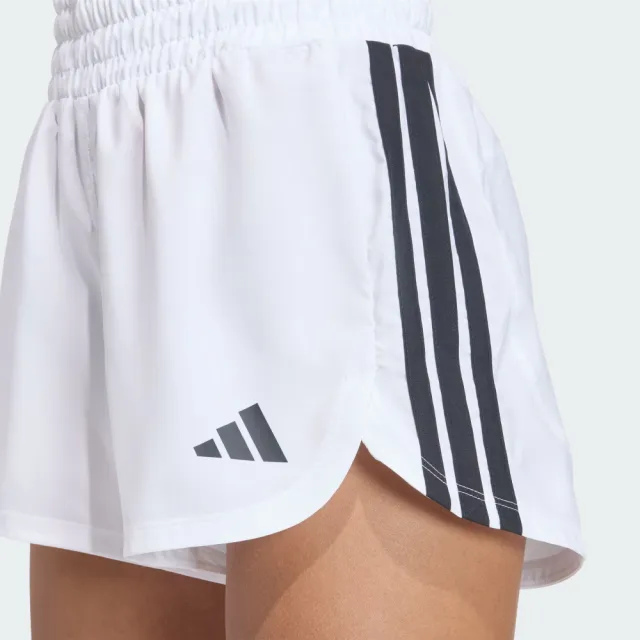 【adidas 愛迪達】短褲 女 運動褲 PACER HIGH W 白 KD7324