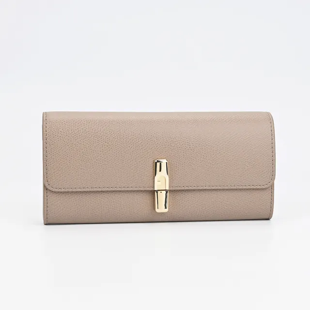 【FURLA 芙拉】IRIDE 8卡磁扣長夾(灰褐)